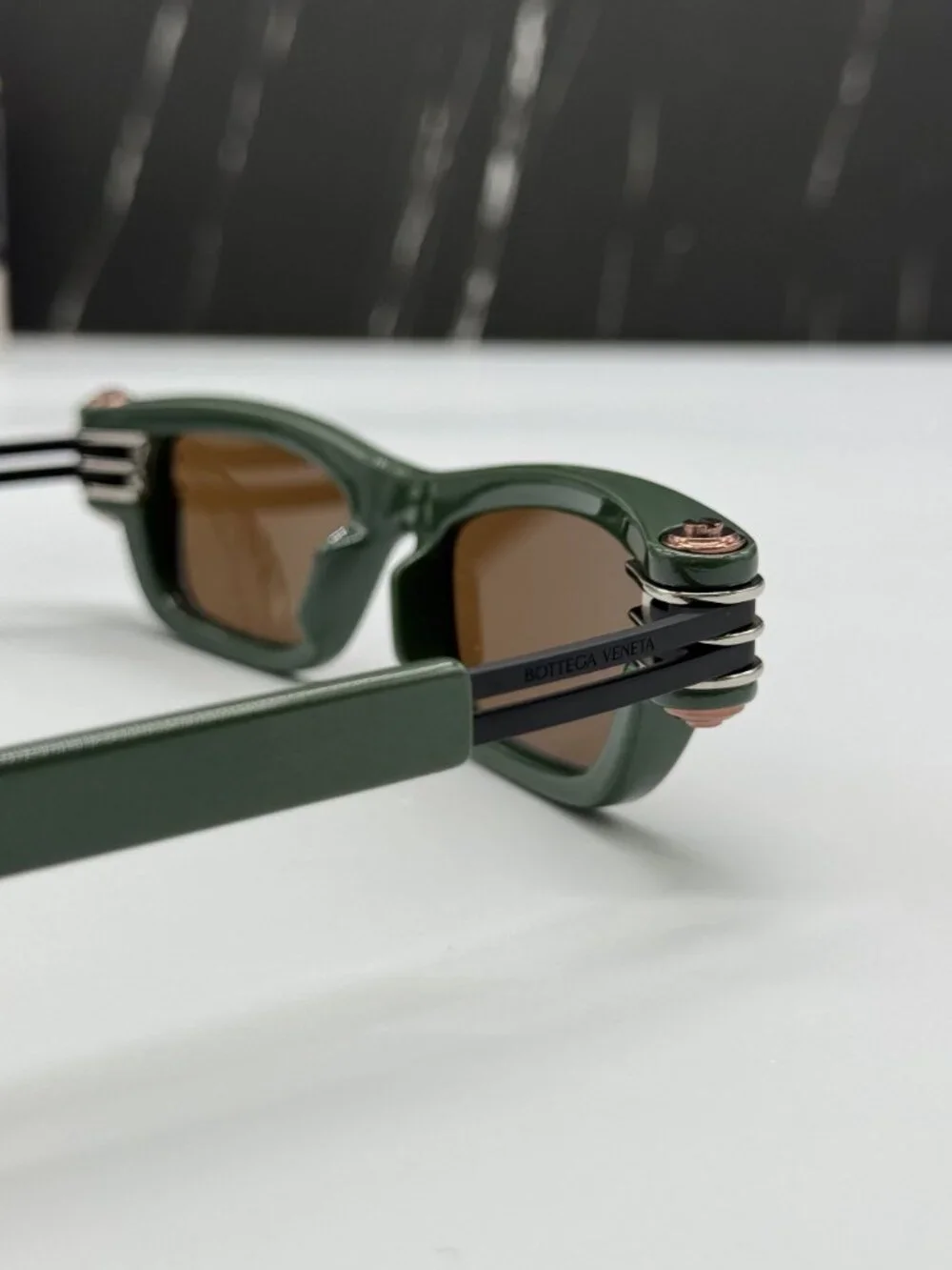 NEW BOTTEGA VENETA BV1308S 003 WOMEN GREEN SUNGLASSES